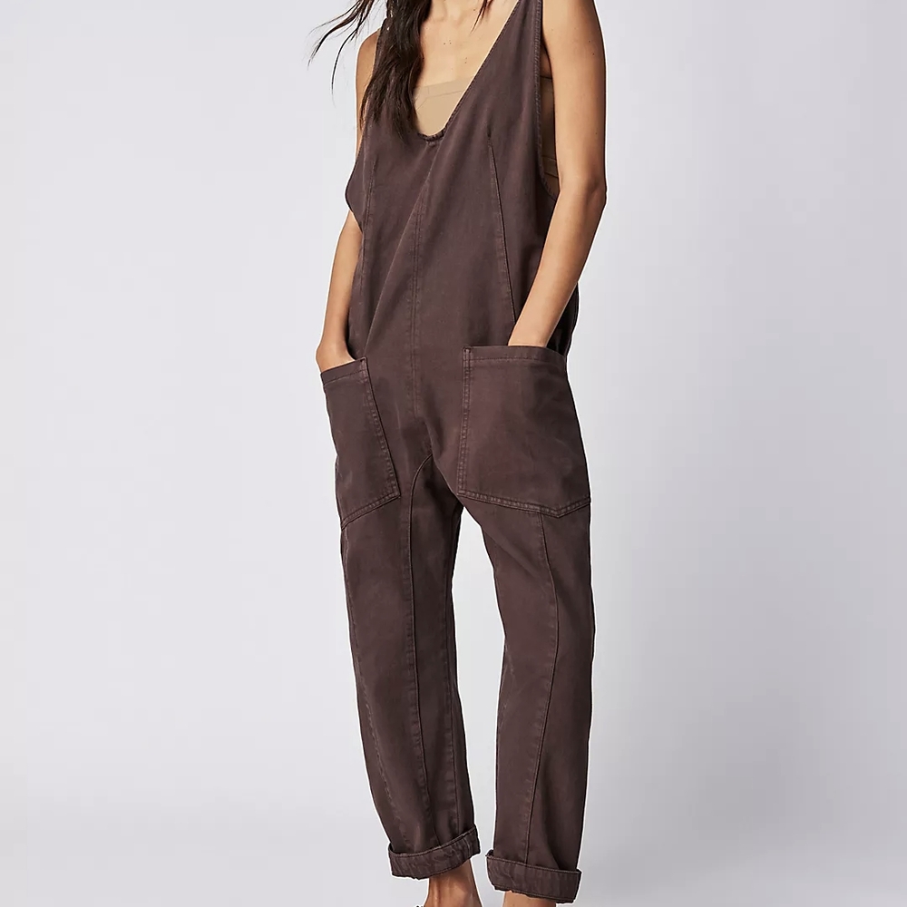 We The Free Brown Jumpsuit